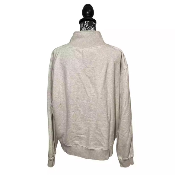 Varley Pullover Woods Pullover Sweatshirt High Neck Ribbed Trim Cream Size Large - Picture 9 of 9